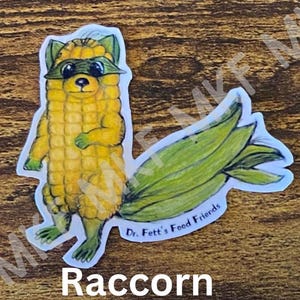 RACCORN_Dr. Fett's Food Friends [associations artistiques faites main avec des animaux, jeux de mots sur la nourriture, nutrition amusante, oeuvres d'art fruits-légumes, cadeaux nutrition]