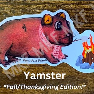 YAMSTER_*Édition d'automne*_Dr. Fett's Food Friends [Combinaison d'animaux faits main, jeux de mots sur la nourriture, nutrition amusante, oeuvres d'art fruits-légumes, cadeaux]