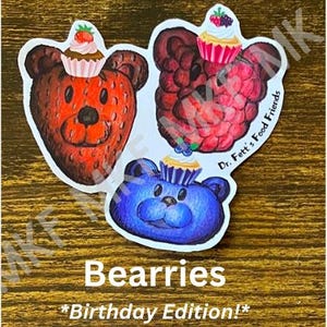 THE BEARRIES_*Édition anniversaire*_Dr. Fett's Food Friends [Combinaison d'animaux faits main, jeu de mots sur la nourriture, nutrition, art de fruits et légumes, cadeaux]