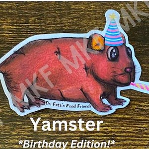 YAMSTER_*Édition anniversaire*_Dr. Fett's Food Friends [Combinaison d'animaux faits main, jeux de mots sur la nourriture, nutrition amusante, oeuvres d'art fruits-légumes, cadeaux]