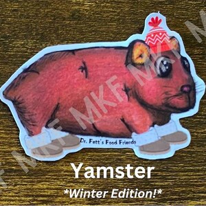 YAMSTER_*Édition hivernale*_Dr. Fett's Food Friends [Combinaison d'animaux faits main, jeux de mots sur la nourriture, nutrition amusante, oeuvres d'art fruits-légumes, cadeaux]
