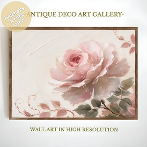 Romantic Rose Bouquet Printable | Vintage Floral Wall Art Digital Decor | Rustic Oil Painting | Digital Print