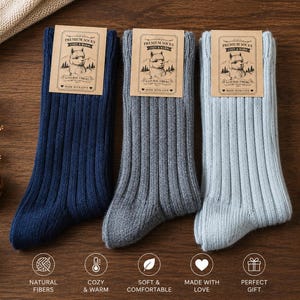 3 Pairs Thick Alpaca Warm Thermal Wool Soft Socks UK Size 6-8 image 4