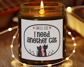 Huele como si necesitara otra vela de gato, regalo para los amantes de los gatos, enciéndeme cuando