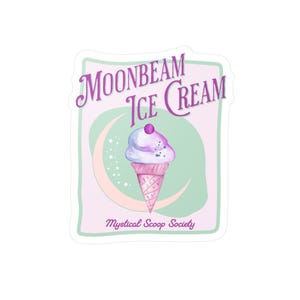 Moonbeam Ice Cream Sticker, Benson Boone Sticker, Mystical Magical Decal