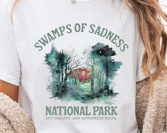 Neverending Story Tee, Swamps of Sadness National Park, Comfort Colors Shirt