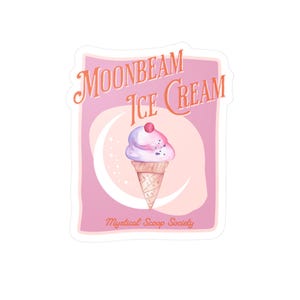 Moonbeam Ice Cream Sticker, Benson Boone Sticker, Mystical Magical Decal