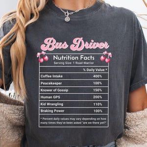 Coquette Bus Driver Shirt, Comfort Colors Bus Driver Shirt, Bus Driver Appreciation Gift, School Bus Driver Gift, School Bus