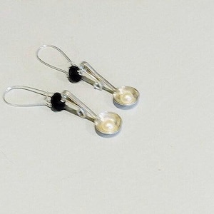 Silver Salt Spoon Earrings