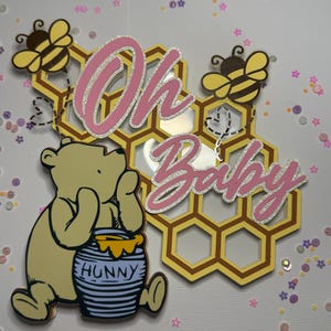 Winnie de Poeh-taarttopper: Oh Baby 3D-kartondecoratie