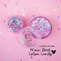 Body Glitter: Main Street Cotton Candy with mouse shaped glitter that Glows in the Dark