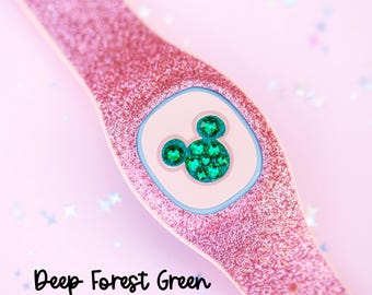 Deep Forest Green Crystal MagicBand+ Decal (for the newest size sold on website and on property) - Listing for 1 item