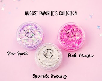 Paillettes pour le corps : August Favorites Collection (lot de 3 paillettes) - Star Spell, Sparkle Frosting et Pink Magic