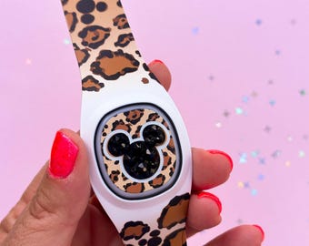 For the "Animal Print", "Tink Green" and "Orange" Band sizes! - Crystal Magic Band + Decal - Jet Black Crystal decal