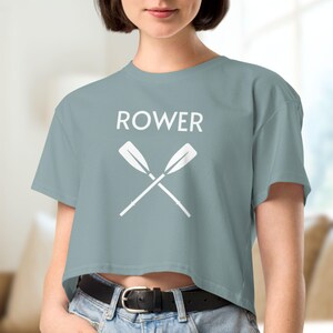 Rower Cropped Shirt for Crew Athletes, Perfect Rowing Gift for Coxswain and Coaches, Rowing Team or Practice Crop Top, Cute Gift for Rowers