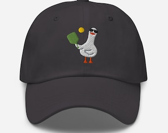 Silly Goose Pickleball Dad Hat: Funny Embroidered Adjustable Cap