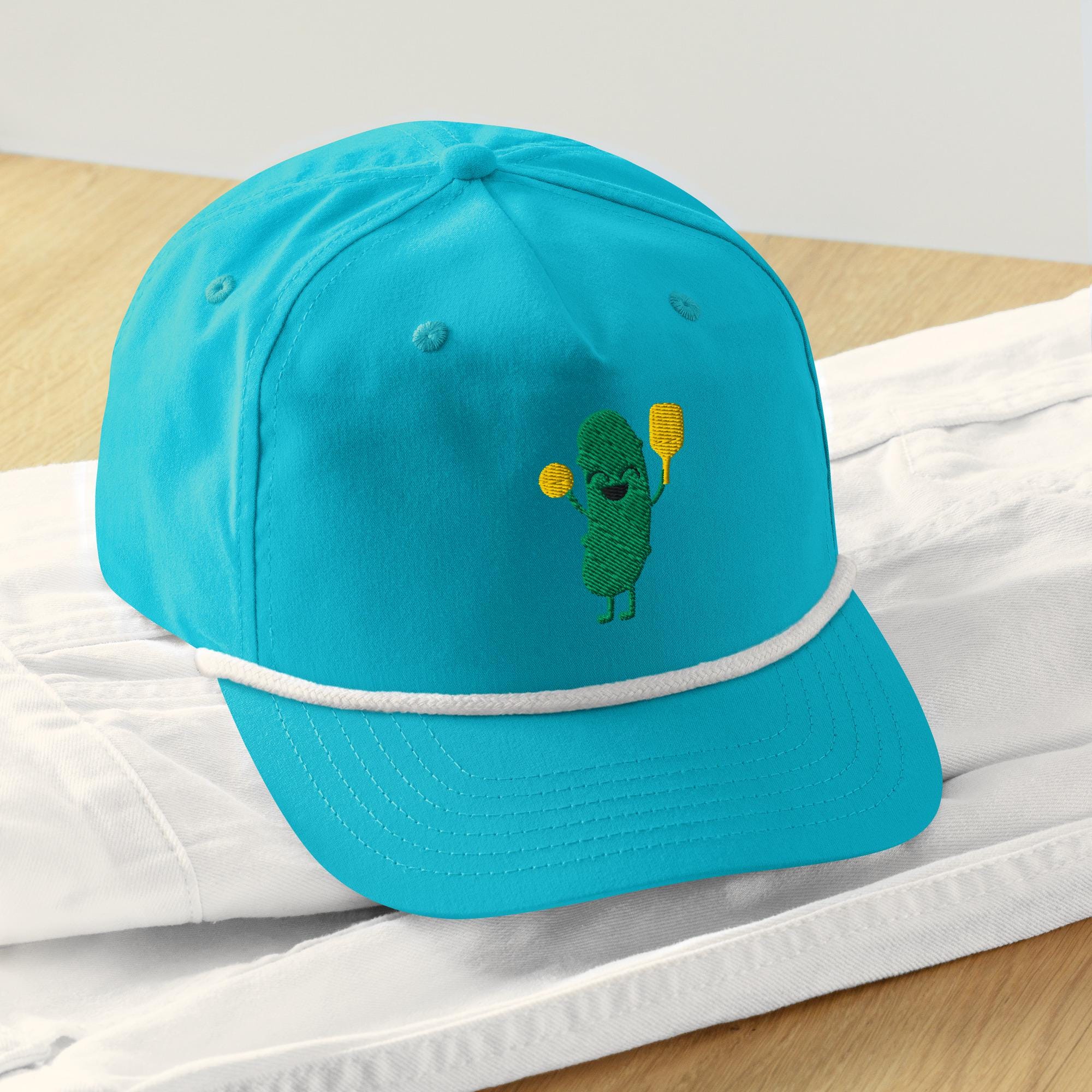 dink This Pickle Embroidered Logo Strapback Cap Hat Pickle Pickle Performance Hat – Akinz main image 3
