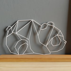 Panda Wall Décor - Minimalist Geometric Panda - Wall Hanging & desk ornament