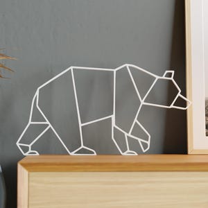 Väggdekoration med isbjörn - Minimalistisk geometrisk isbjörn - Väggbonad och skrivbordsprydnad