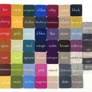 5mm 100% Merino Wool Felt Samples