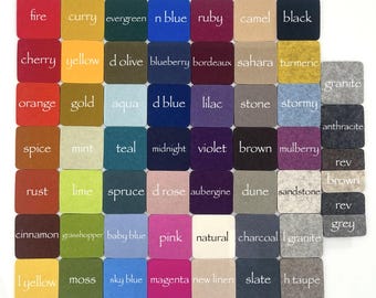 5mm 100% Merino Wool Felt Samples