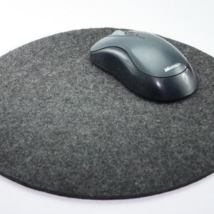 Large Round Computer Mouse Pad Mat Wool Felt Mousepad Coworker Gift