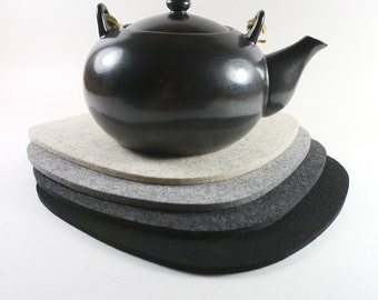 Cobblestones Modern 100% Merino Wool Felt Trivets