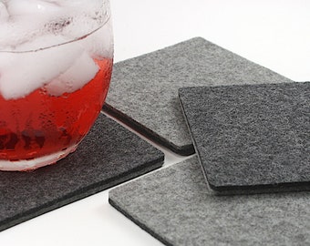 4 Inch Modern Square Felt Coasters