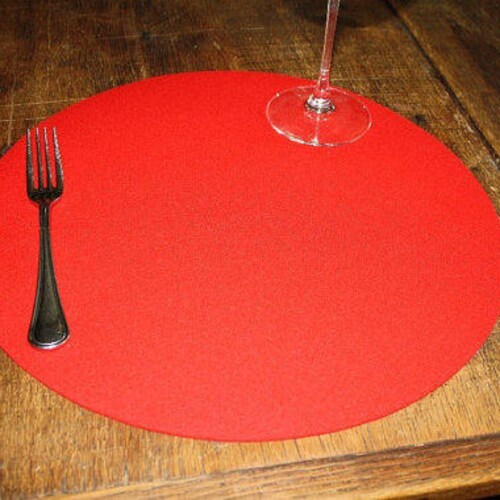 14 Round Wool Felt Placemats 5MM Thick Etsy