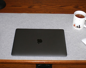 16 Inch x 32 Inch x 5mm Thick Merino Wool Felt Desk and Laptop Pad