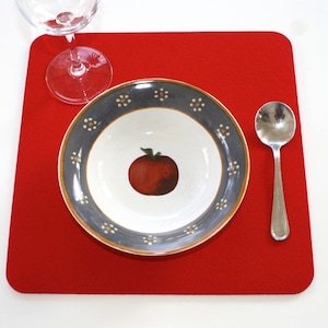 Square Merino Wool Felt Placemat: Eco-Friendly Table Decor (12 Inch)