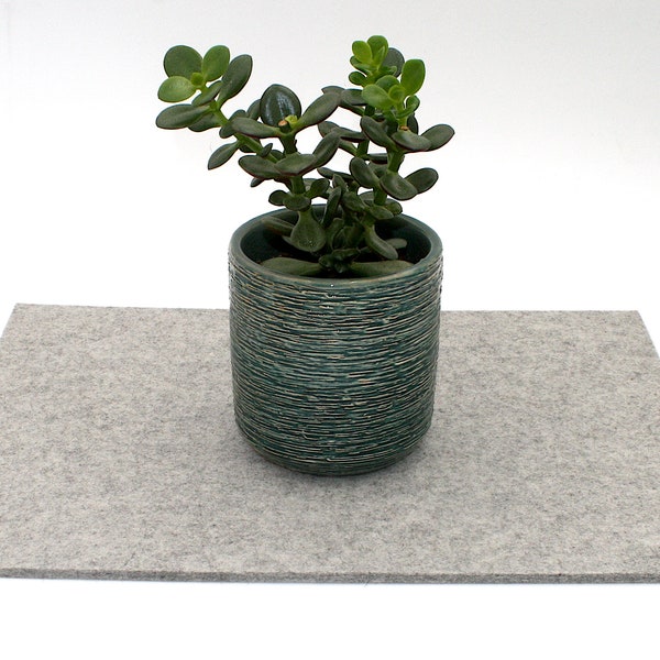 11.25 Inch x 15.5 Inch  Rectangular 5MM Thick Merino Wool Felt Plant Pad and Table Mat
