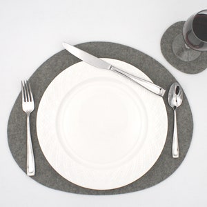 Pebble Merino Wool Felt Placemats 3mm Thick