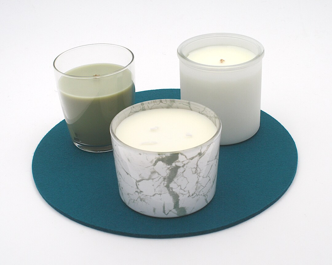 30 Cm Wool Felt Table Pad 5mm Thick Round Organizer Mat Etsy