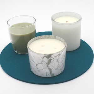 30 cm Wool Felt Table Pad 5mm Thick Round Organizer Mat