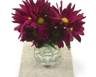6" Square Merino Wool Felt Mat: Eco-Friendly Table Protector