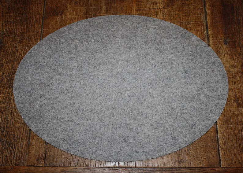 Oval Felt Placemat in 3mm Thick Merino Wool Fabric Large Place Etsy