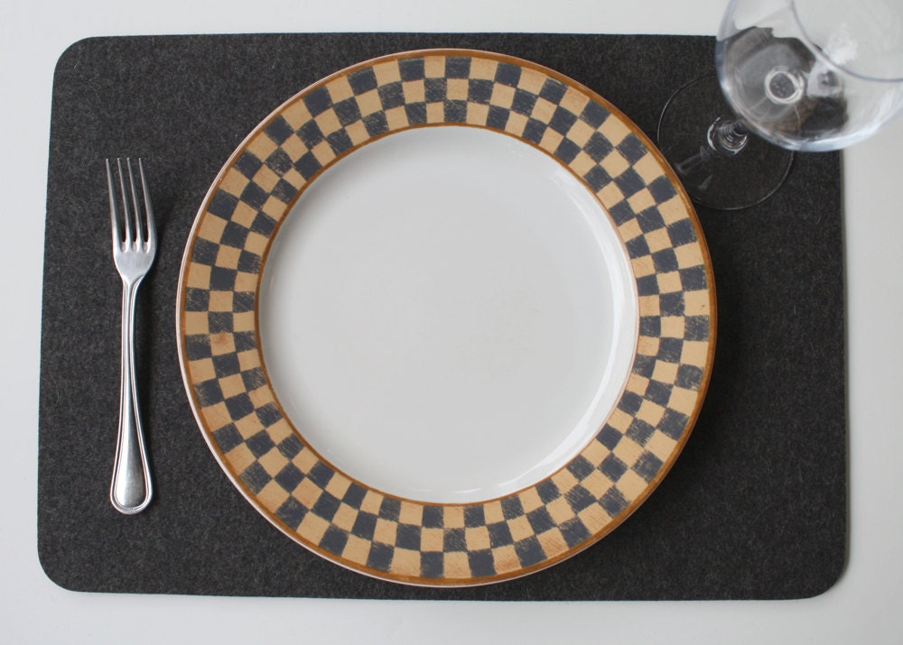 Rectangle Felt Placemats in 5mm Thick Virgin Merino Wool Felt Etsy