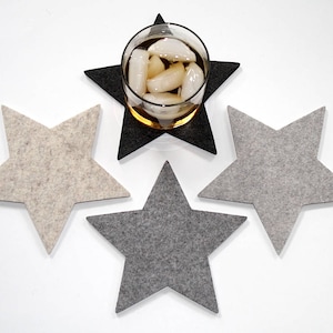 Star Coasters Wool Felt Stars Coaster Set