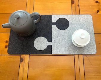 NEW! Wool Felt Table Runner Modern Modular Design Mat
