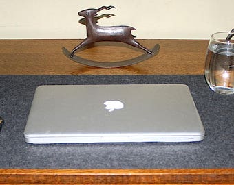 16 Inch x 24.5 Inch x 5mm Thick Merino Wool Felt Large Computer Desk Mat and Laptop Pad