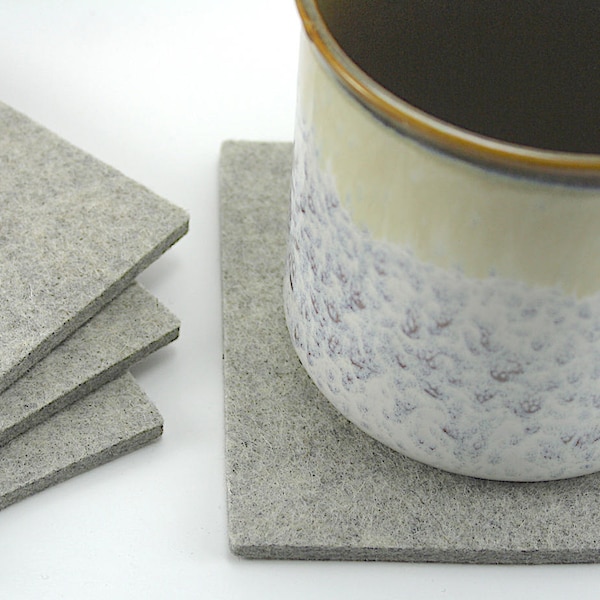 5 Inch Square Large Wool Felt Desk Coasters