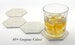 4' Honeycomb MCM Hexagon Wool Felt Coasters Mid Century Modern Drink Coaster Set