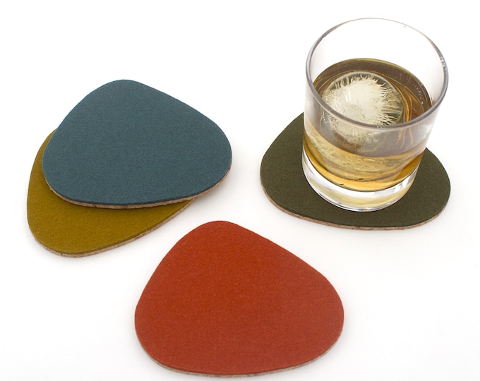 Mid Century Enamel and Copper Coaster