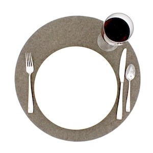 17&quot; Round 5mm Thick Felt Wool Felt Placemat