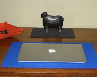 13" x 18" Large Wool Felt Laptop Mat Desk Pad 5mm Thick