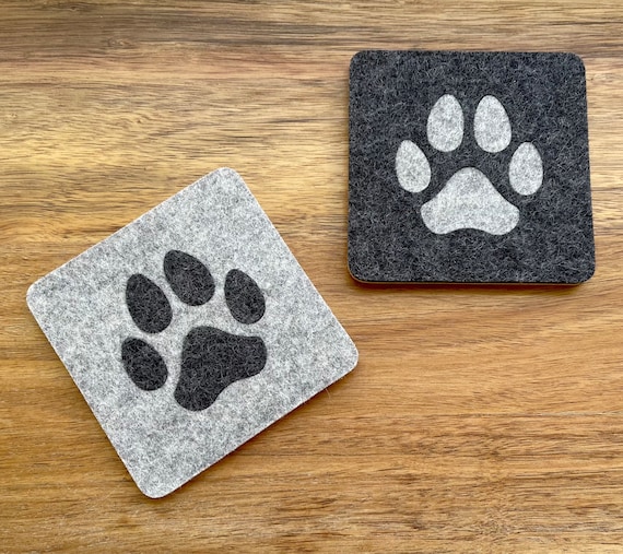 Coaster - Corgi - SET OF 2 - Leather or Stitched Cork Coaster - Corgi - SET OF 2 - Leather or Stitched Cork