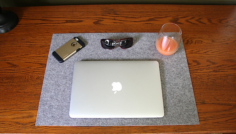 Minimalist Wool Felt Desk Pad Modern Laptop Mat 3mm Thick Lap Top Pads Blotter Deskie