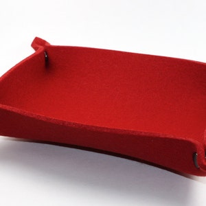 8 3/4 Inch x 6 1/8 Inch Wool Felt Valet Tray image 5