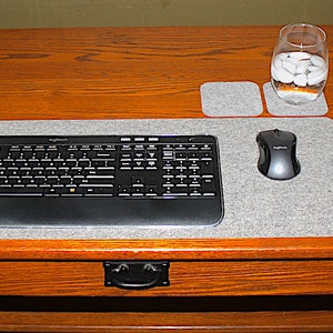 Merino Wool Felt Desk Set: Keyboard Pad, Mouse Mat, Valet Tray & Coasters